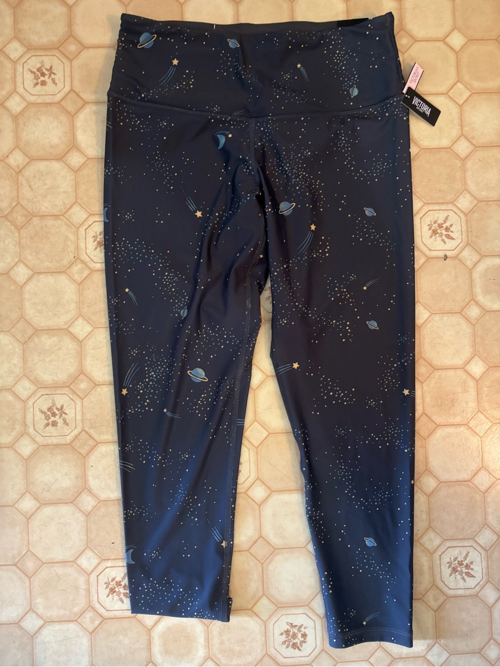 PINK Victoria's Secret Gray Space Print Leggings